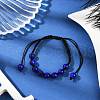 Baking Painted Glass Round Beads Braided Bead Bracelets BJEW-JB11974-03-1