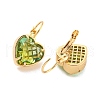 Glass Leverback Earrings EJEW-P269-06KCG-2