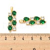 Brass Micro Pave Cubic Zirconia Pendants KK-P250-43G-3