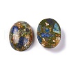 Assembled Synthetic Imperial Jasper and Lapis Lazuli Cabochons G-L502-18x25mm-11-2