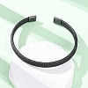 316 Surgical Stainless Steel Cuff Bangles for Men BJEW-P319-05B-B-4