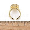 Brass Micro Pave Clear Cubic Zirconia Cuff Rings for Women RJEW-C126-16G-5