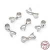 Rhodium Plated 925 Sterling Silver Ice Pick Pinch Bails STER-Z001-015P-4