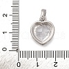 925 Sterling Silver Pave Clear Cubic Zirconia Pendants STER-F063-01B-01-3