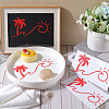 Beach Theme PVC Cartoon Self Adhesive Car Stickers FIND-WH0152-165A-4