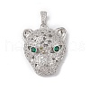 Brass Micro Pave Cubic Zirconia Pendants KK-M240-05P-2