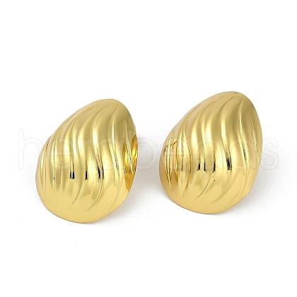 PVD Vacuum Plating 201 Stainless Steel Teardop Stud Earrings for Women EJEW-F345-06G-1