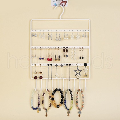 Rectangle Wall-mounted Iron Jewelry Display Rack PW-WG80889-11-1
