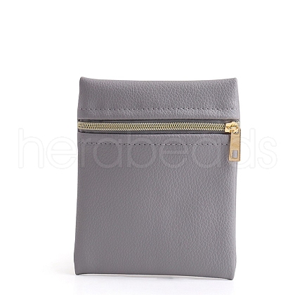 Rectangle PU Leather Jewelry Gift Zipper Bags PW-WGB98FA-14-1