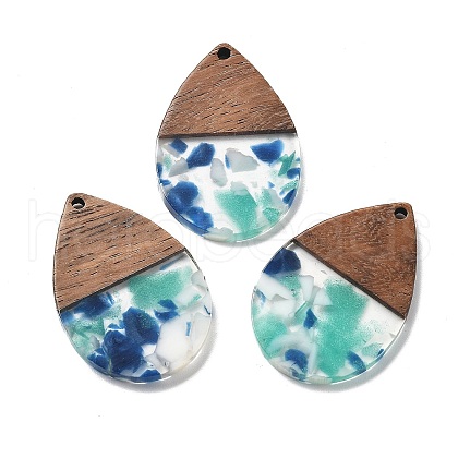 Resin and Walnut Pendants FIND-R051-15E-1