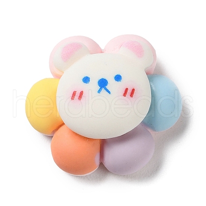 Opaque Resin Cabochons RESI-G079-01B-1