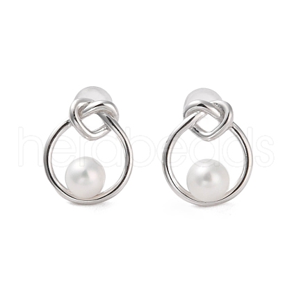Mother's Day Jewellery 925 Sterling Silver Studs Earring EJEW-H002-10P-1