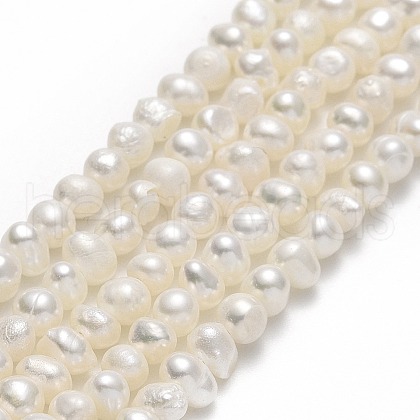 Natural Cultured Freshwater Pearl Beads Strands PEAR-F018-04C-01-1