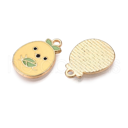 Rack Plating Alloy Enamel Pendants ENAM-T020-13-RS-1