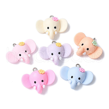 Opaque Resin Pendants RESI-V001-06-1