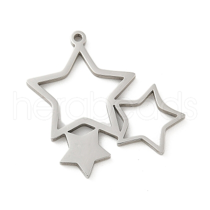 201 Stainless Steel Pendants STAS-R133-01P-06-1