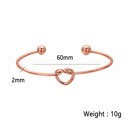 Stylish Knot Stainless Steel Cuff Bangles NA2326-2-1