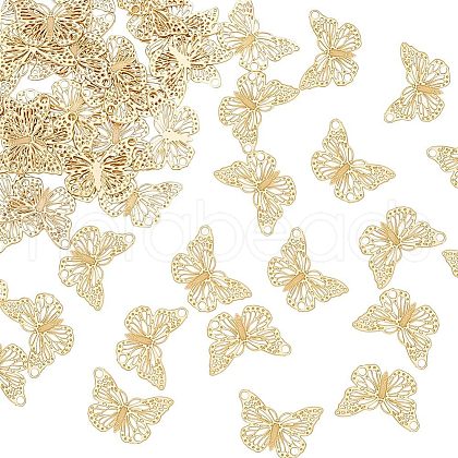 HOBBIESAY 60Pcs Rack Plating 201 Stainless Steel Filigree Connerctor Charms STAS-HY0001-07-1