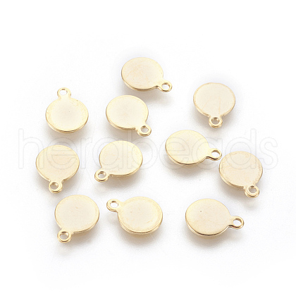 304 Stainless Steel Charms STAS-F186-04G-8mm-1