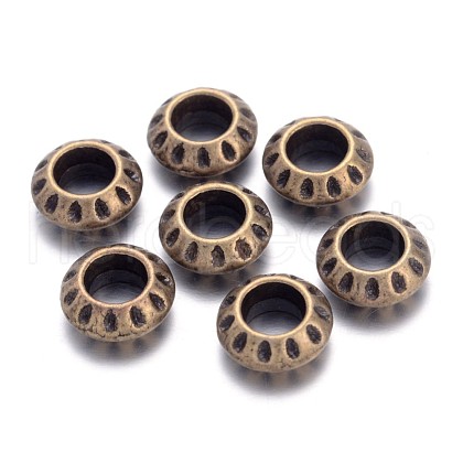 Tibetan Style Alloy European Beads TIBEB-EAA386Y-AB-FF-1