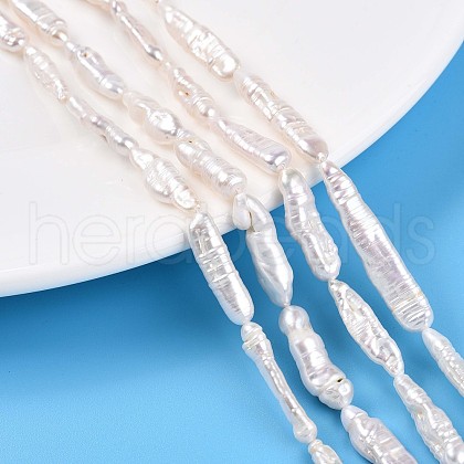 Natural Baroque Pearl Keshi Pearl Beads Strands PEAR-S010-30-03-1