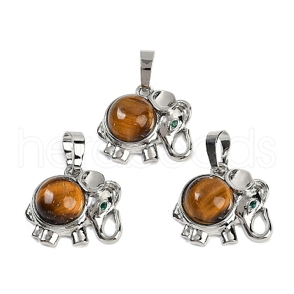Natural Tiger Eye Pendants G-I374-A-P14-1
