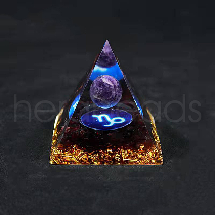 Resin Orgonite Pyramid Home Display Decorations G-PW0004-57E-1