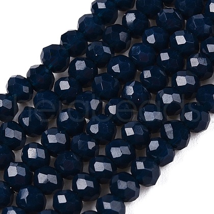Opaque Solid Color Imitation Jade Glass Beads Strands EGLA-A044-P2mm-D16-1
