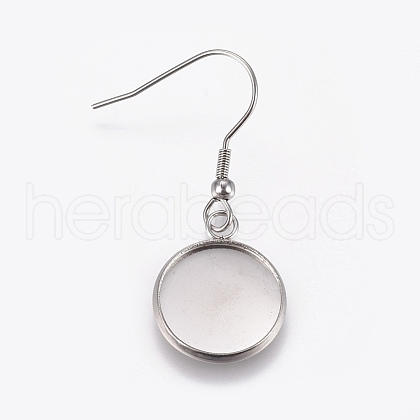 Stainless Steel Dangle Earrings EJEW-WH0001-A02-1