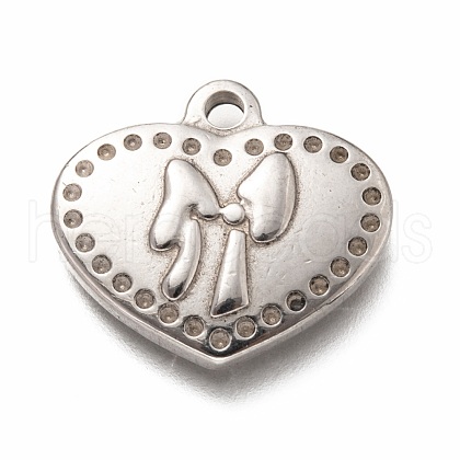 Tarnish Resistant 304 Stainless Steel Pendants Rhinestone Settings STAS-H126-24AS-1