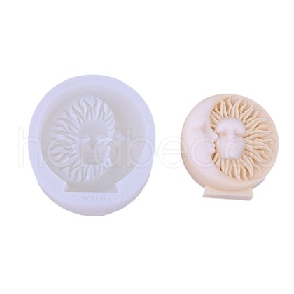 Moon & Sun DIY Candle Silicone Statue Molds PW-WG43161-01-1
