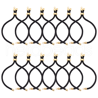 HOBBIESAY 12Pcs Nylon Twisted Cord Link Bracelet Making MAK-HY0001-06-1
