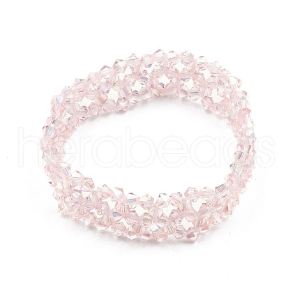Bling Glass Beaded Stretch Bracelet BJEW-N018-03-08-1