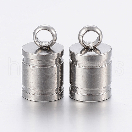 Tarnish Resistant 201 Stainless Steel Cord Ends STAS-P198-07D-1