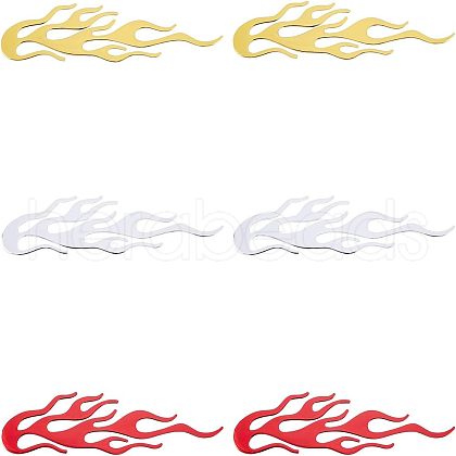 Flame Pattern Waterproof PVC Car Sticker Decals DIY-FH0001-15-1