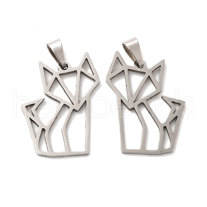 Non-Tarnish 201 Stainless Steel Origami Pendants STAS-K251-043P-1