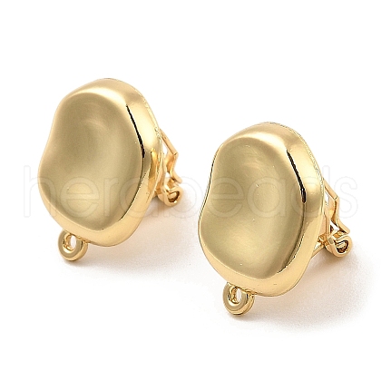 Alloy Clip-on Earring Findings FIND-L015-010G-1