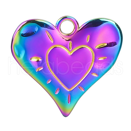 Stainless Steel Heart Pendants FIND-PW0011-042MC-1