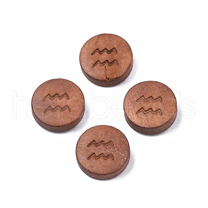 Laser Engraved Wood Beads WOOD-S053-53B-1