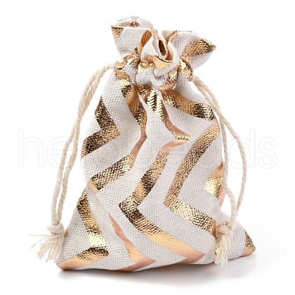 Christmas Theme Cotton Fabric Cloth Bag ABAG-H104-B05-1