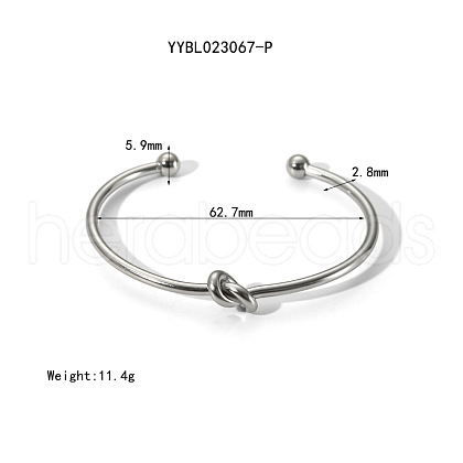 Elegant Stainless Steel Open Cuff Bangles KD1138-4-1