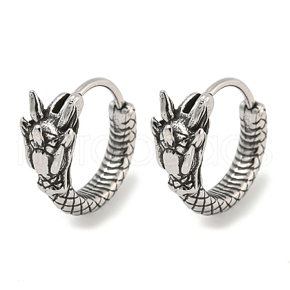 316 Surgical Stainless Steel Hoop Earrings EJEW-D096-13E-AS-1