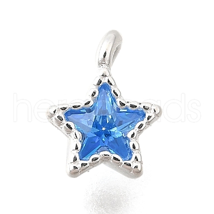 925 Sterling Silver Cubic Zirconia Charms STER-Q005-01B-C-1