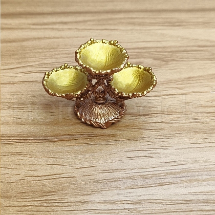 Alloy Fruit Bowl Miniature Ornaments PW-WG83B3E-02-1