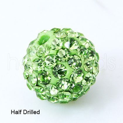 Polymer Clay Rhinestone Beads RB-H258-HD10mm-214-1