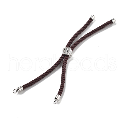 Twisted Nylon Cord Silder Bracelets DIY-B066-03P-04-1