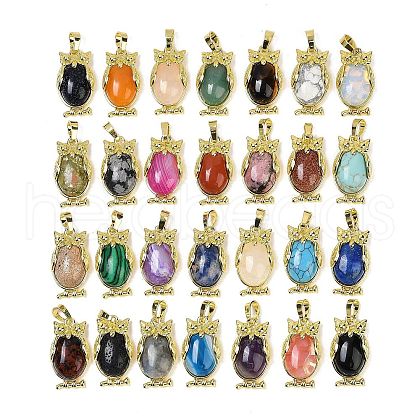 Natural & Synthetic Gemstone Pendant KK-F887-02G-1