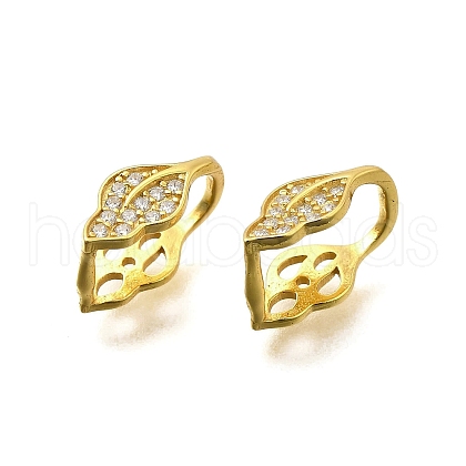 925 Sterling Silver Cubic Zirconia Pendants Bails STER-R011-10G-1