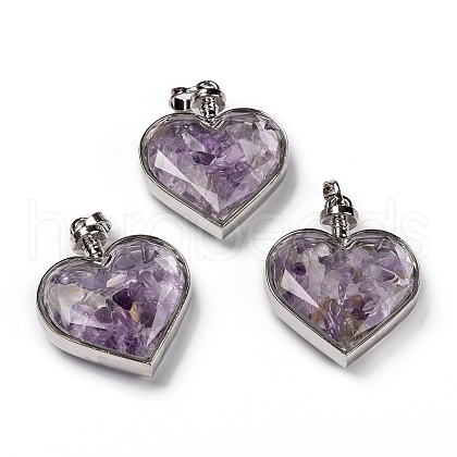 Glass Bottle Pendants X-G-Z010-02B-1