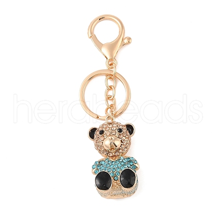 Zinc Alloy Rhinestone Keychain KEYC-M024-01KCG-02-1